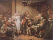 Jean Baptiste Greuze L-Accordee de Village Spain oil painting artist